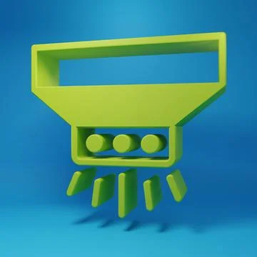 Green Fire sprinkler system icon isolated on blue background. Sprinkler, fi.. Stock Illustration