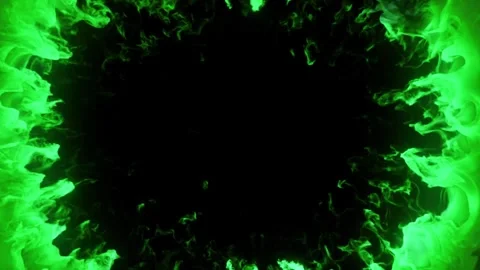 Green Fire Transition Overlay - High Quality Stock Footage Stock Footage 310744854