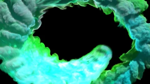 Green Fireball Transition Stock Footage 100541512