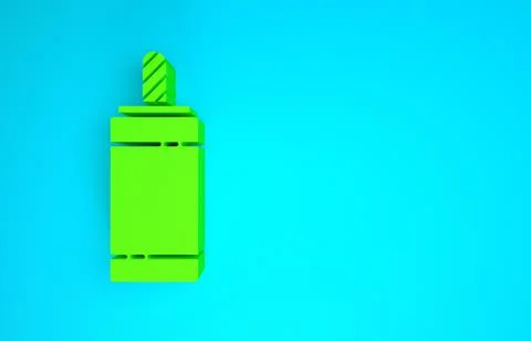 Green Firework icon isolated on blue background. Concept of fun party. Explos Stockillustratie