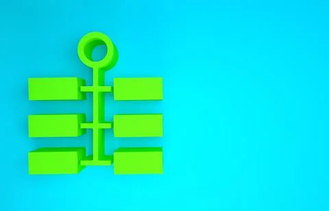 Green Firework icon isolated on blue background. Concept of fun party. Explos Stock Illustration