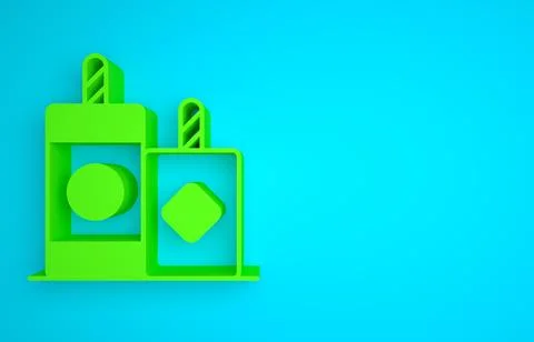 Green Firework icon isolated on blue background. Concept of fun party. Explosive Stock Illustration