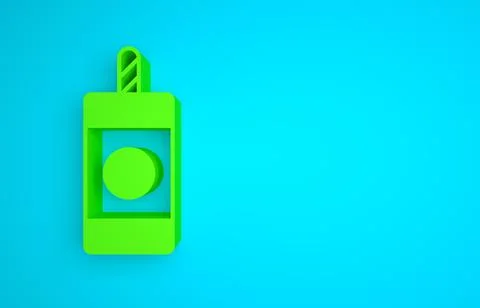 Green Firework icon isolated on blue background. Concept of fun party. Explosive Stock Illustration