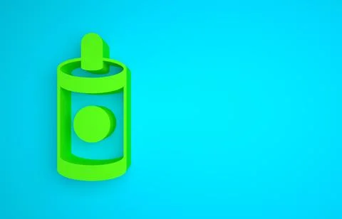 Green Firework icon isolated on blue background. Concept of fun party. Explosive Stock Illustration