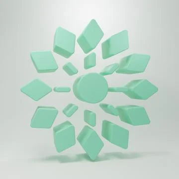 Green Firework icon isolated on grey background. Concept of fun party. Expl.. Stock Illustration