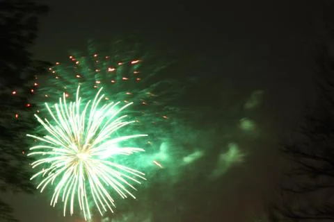 Green Firework Stock Photos