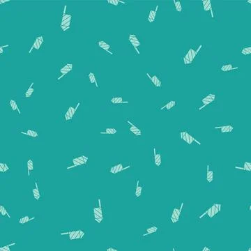Green Firework rocket icon isolated seamless pattern on green background Illustrazione stock