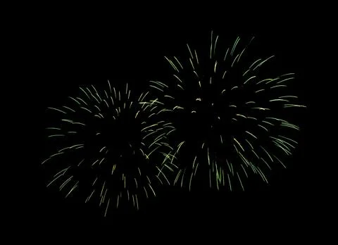 Green firework sparkling on black background for celebration and anniversary Stock Illustration