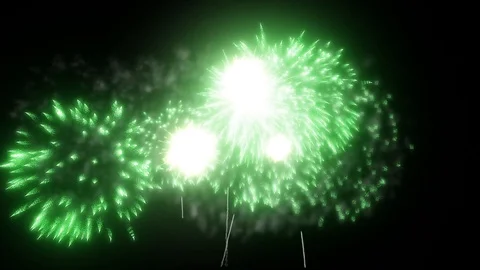 Green fireworks as background for holidays like New Year, Christmas. V16 Stock Footage 101730188