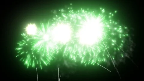 Green fireworks as background for holidays like New Year, Christmas. V1 Stock Footage 101730367