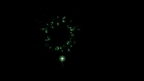 Green Fireworks Particle Burst Loop Stock Footage 341161396