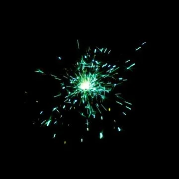 Green fireworks Stock Photos