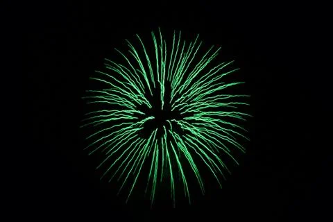 Green Fireworks Stock Photos