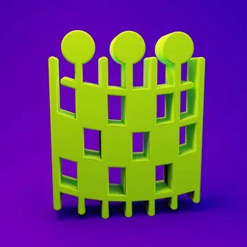 Green Fishing net pattern icon isolated on purple-blue background. Fishing .. Stock Illustration