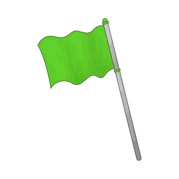 Green Flag illustration Stock Illustration