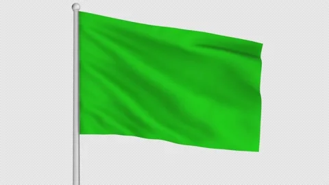 Green Flag Loop Stock Footage 228778451
