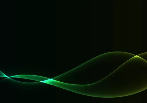 Green flame curve layer abstract background Stock Illustration