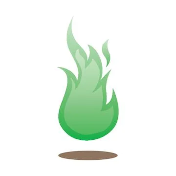 Green Flame Stock Illustration