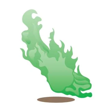Green Flame Illustrazione stock