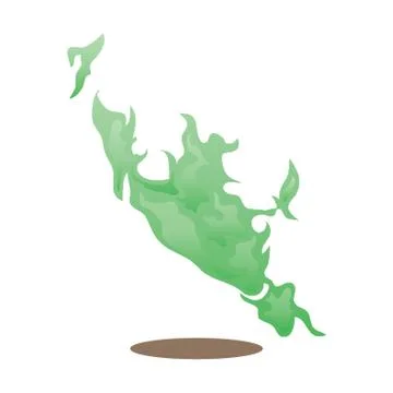Green Flame Stock Illustration