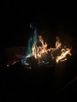 Green Flames 3 Stock Photos