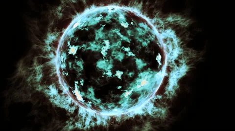 Green flaming planet Stock Footage 45748181