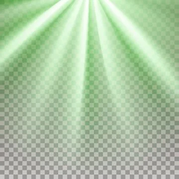 Green flare rays Stock Illustration