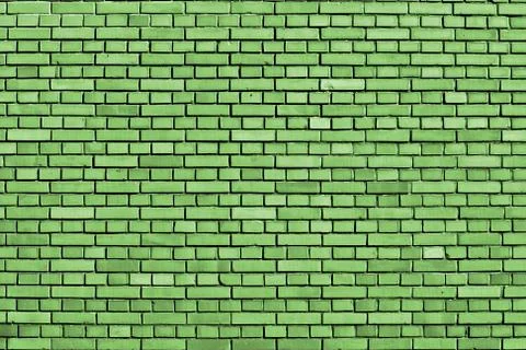 Green flash brick wall background Illustrazione stock