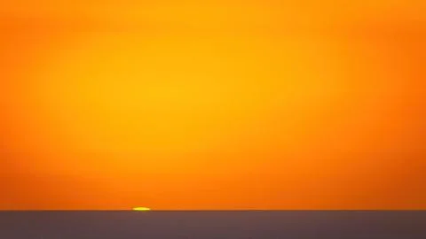 Green flash optical effect Stock Photos