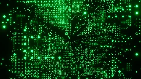 Green flashing Data digital tunnel. Technology concept VJ HD background Stock Footage 168513162