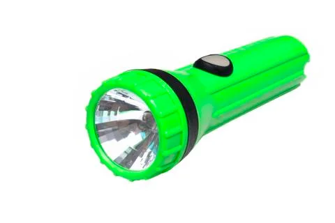 Green flashlight Foto stock
