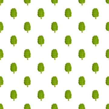 Green flat design leaf pattern repeating seamlessly Stock Illustration