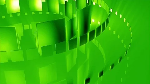 Green flat forms rotating ring Stock Footage 90880038