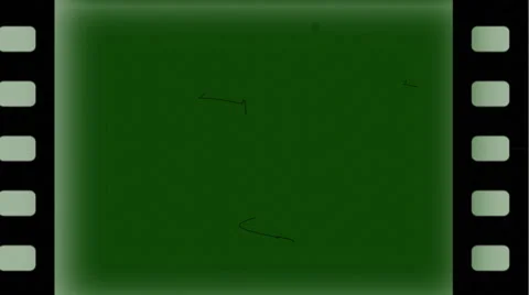 Green Flickering film background Stock Footage
