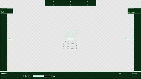 Green Flight HUD Attitude Indicator Element Stock Footage 334751513