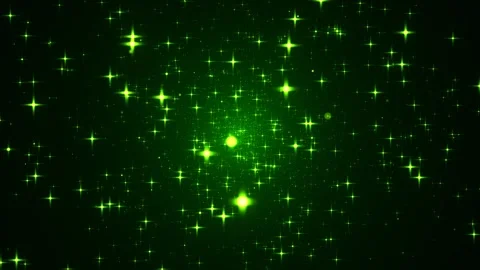 Green Flight through the Magic Star Stream Background VJ Loop in 4K Video stock 316899682