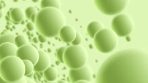Green floating spheres. abstract space Stock Footage 316886536