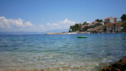 Green floaty on water Stock Footage 112798621