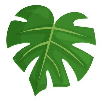 Green flora icon cartoon vector. Jungle plant Stock Illustration