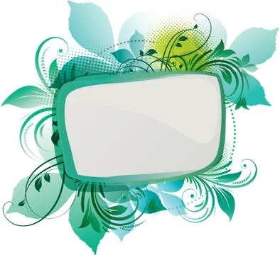 Green floral background Stock Illustration