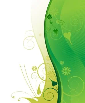 Green floral background Stock Illustration