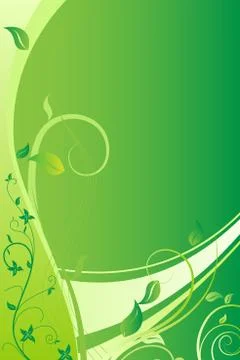 Green floral background Stock Illustration