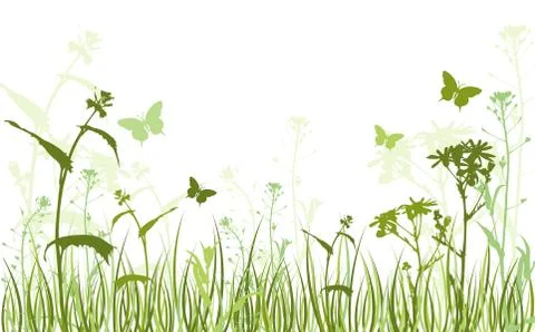 Green floral background Stock Illustration