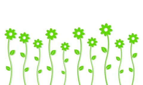 Green floral background Stock Illustration
