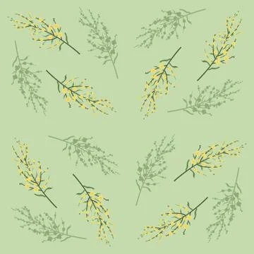 Green floral background Stock Illustration