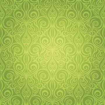 Green Floral Easter Decorative pattern Illustrazione stock