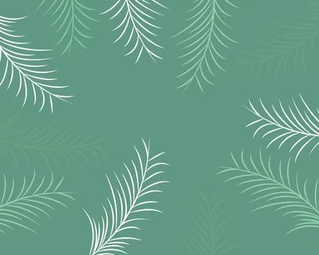 Green floral leaf frame border Stock Illustration