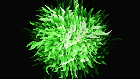 Green floral pattern on black delicate leaves floating in circular arrangement 動画素材 279600868