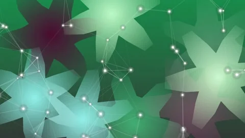 Green Floral Pattern with Dots and Lines. Stock Footage 330278158