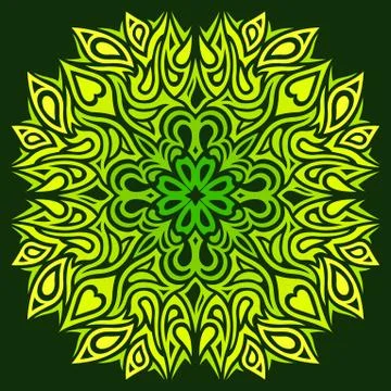 Green floral pattern Stock Illustration